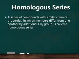 Homologous Series PPT