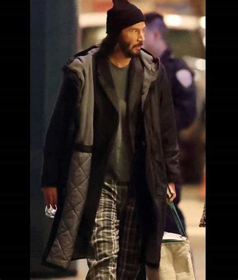 Neo The Matrix 4 Keanu Reeves Black Hooded Coat