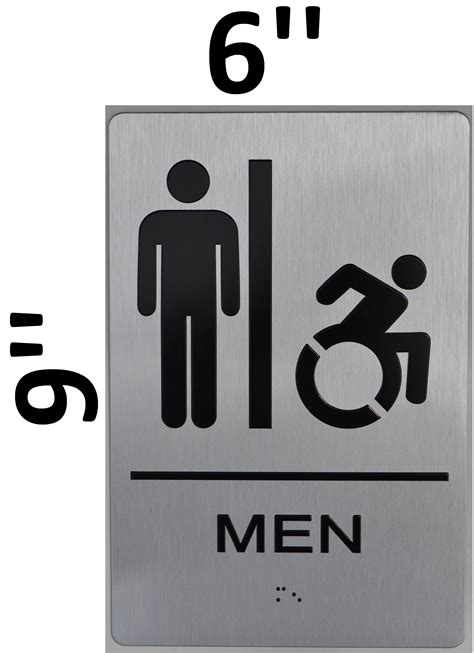 Men Accessible Restroom Ada Sign Hpd Signs The Official Store