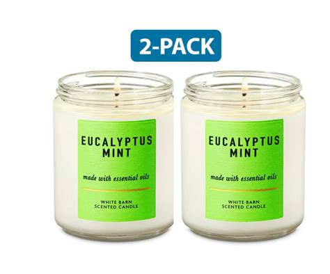 Bath Body Works Eucalyptus Mint Scented Candle Pack