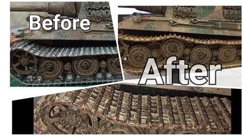 The Easy Way To Paint Realistic Model Tank Metal Tracks Jagdtiger YouTube