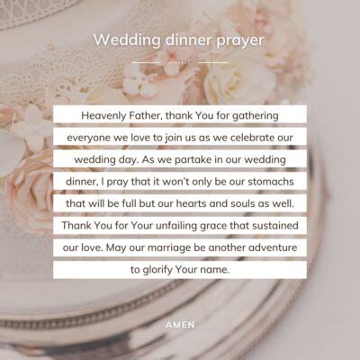 Wedding Dinner Prayer Avepray