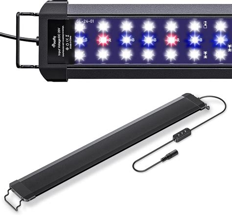 Pawfly Aquarium LED Light For 24 To 30 Inch Fish Tanks Extendable Fish