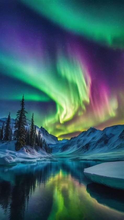 AURORA BOREALIS IN NORTH POLE NATURE PHOTOGRAPHY AS WALLPAPER/WALL ART FOR PHONE &… in 2024 ...