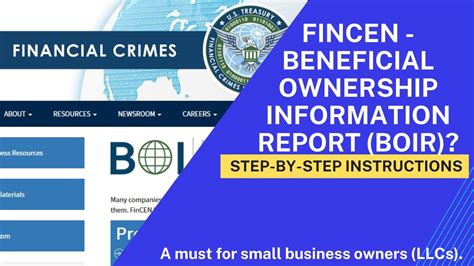 Fincen Boir Step By Step Tutorial Youtube