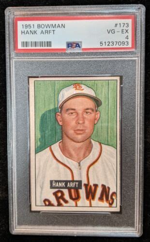 1951 Bowman HANK BOW WOW ARFT 173 PSA 4 VG EX St Louis Browns