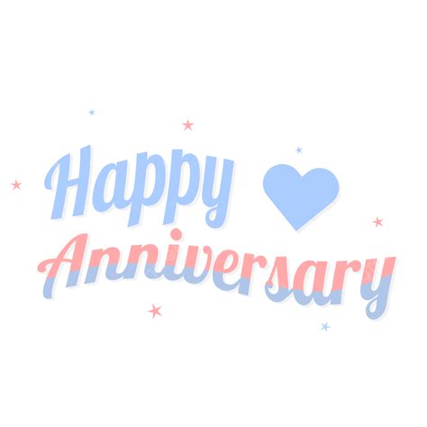 Happy Anniversary Love Vector Art Png Cute Blue Happy Anniversary