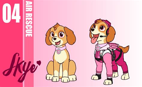 Paw Patrol Skye Redesigned Outdated By Nobodyherewhatsoever On Deviantart