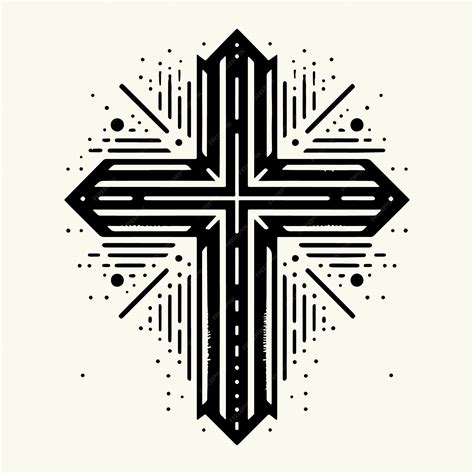 Christians Cross Silhouette Vector Illustration Premium Ai Generated