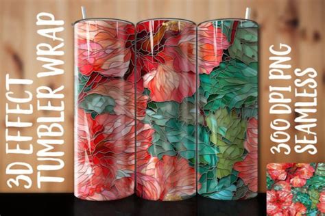 D Petunia Tumbler Wrap Graphic By Azommi Creative Fabrica