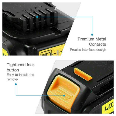 X V Ah Li Ion Slide Battery For Dewalt V Ah Dcb Dcb