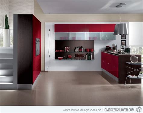 15 Extremely Hot Red Kitchen Cabinets Home Design Lover Red Kitchen