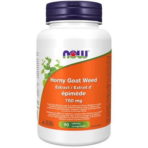 Horny Goat Weed 750 Mg Tablets Now Foods Canada