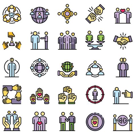 Racism Icons Set Vector Flat 8648763 Vector Art At Vecteezy