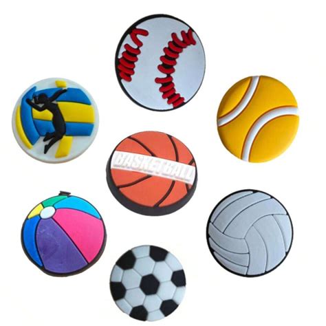 25pcs Sports Theme Shoe Charms For Clog Bubble Slides Sandals Shoes