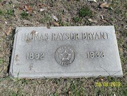 Thomas Raysor Bryant 1892 1933 Mémorial Find a Grave