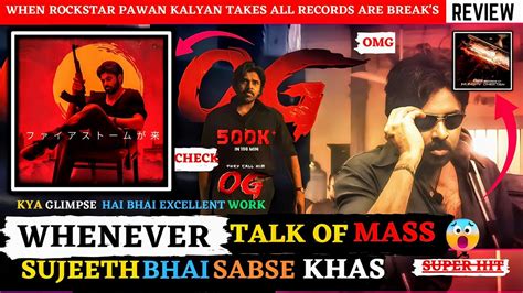 Og Glimpse Review Hungry Cheetah Pawan Kalyan Sujeeth 🔥 Youtube