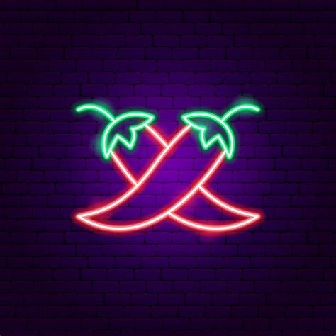 Two Chili Peppers Neon Sign 4997361 Vector Art at Vecteezy