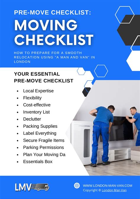 Pre-move Checklist How to Prepare for a Smooth Man and Van Relocation