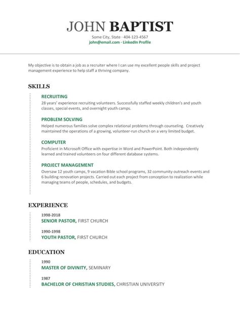 Picture Of A Sample Resume For A Pastor Applying For A Secular Job Resume Skills Resume