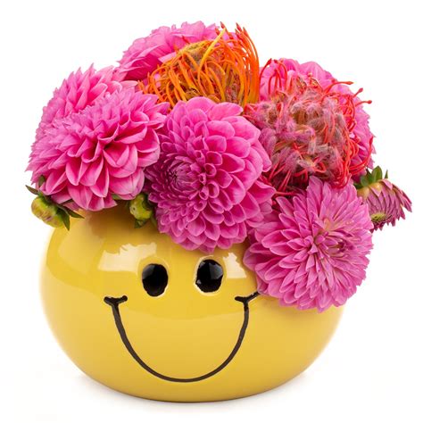 6 Smiley Face Vase Floral Supply Syndicate Floral T Basket And