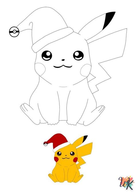 Coloriage Pokémon Noël un joyeux noël gratuit à imprimer