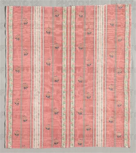 Silk Brocaded Textile France Th Century Period Of Louis