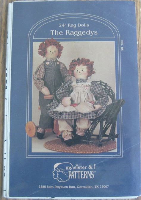 Raggedy Ann and Andy Doll Pattern New | Etsy | Primitive doll patterns ...