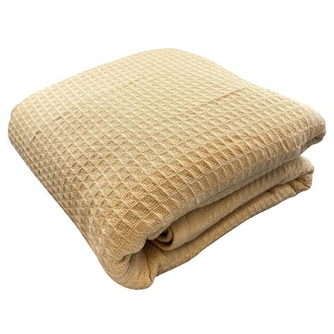 Oxford 90 X 90 Queen Size Beige 100 Cotton Jaipur Thermal Honeycomb