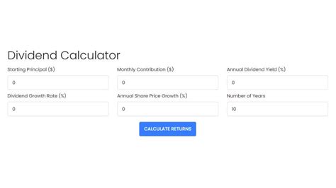 Stock Dividend Calculator