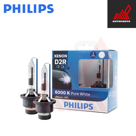 Philips Xenon Ultinon Hid ค่าแสง 6000k Pure White ขั้ว D1s D2s D2r D3s