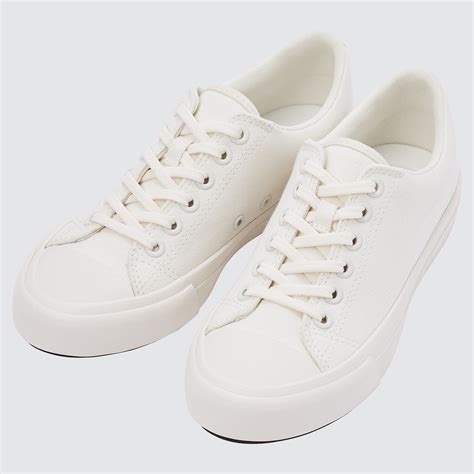 Cotton Canvas Lace Up Sneakers Uniqlo Us