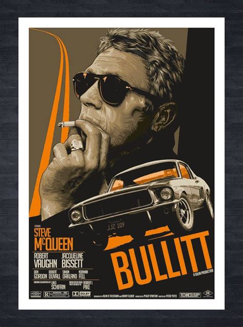 STEVE MCQUEEN - A3 print - Bullitt fictional movie poster | Carteles de películas, Afiche de ...