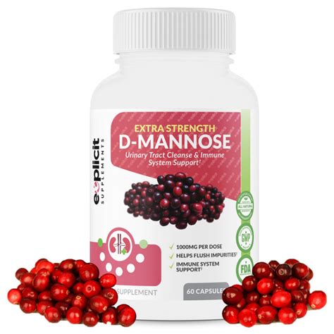 D Mannose Capsules Urinary Tract Cleanse And Uti Support 60 Capsules