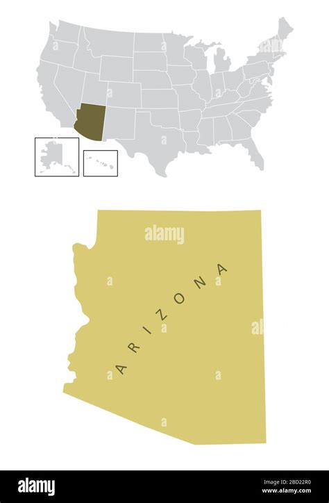 Mapa del estado de arizona fotografías e imágenes de alta resolución