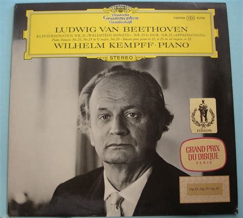 LUDWIG VAN BEETHOVEN ~ WILHELM KEMPFF PIANO Sonatas GERMAN Lp Ex Deutsche STEREO | #4630041831