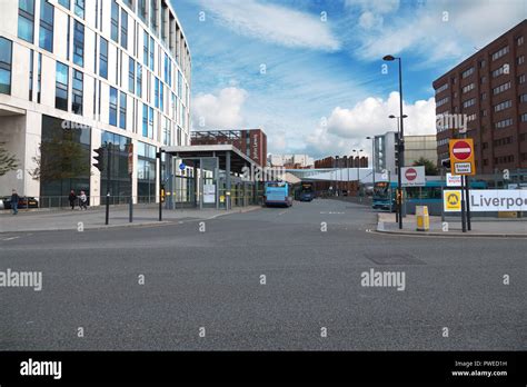 Liverpool One bus station in Canning Place Liverpool UK Stock Photo - Alamy