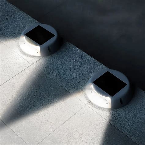 Solar Deck Stair Lights LED Outdoor Step Lights Stairway Sconces Landscape Lighting