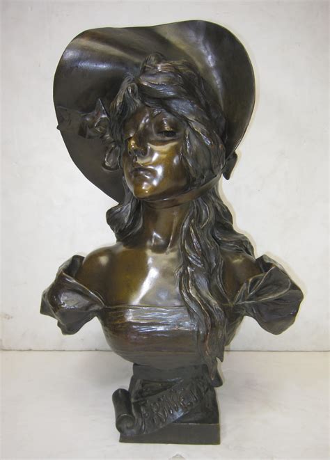 Original Tiffany Bronze Bust Of A Woman Signed E Villanis For Sale At