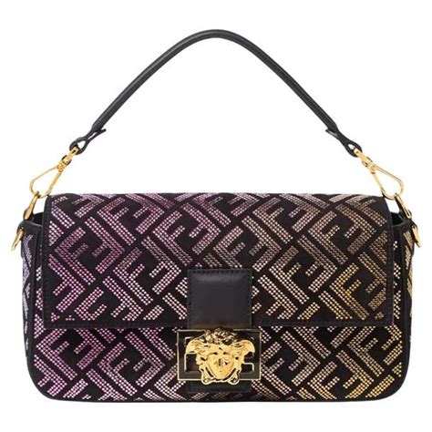 Fendi X Versace Fendace Gradient Crystal Baguette Shoulder Bag At 1stdibs