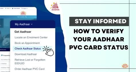 Stay Informed How To Verify Your Aadhaar Pvc Card Status