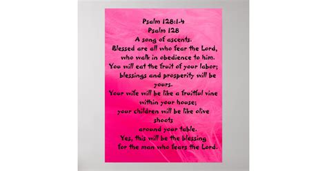 Psalm 128 1 4 Poster Zazzle