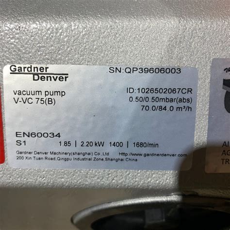 Gardner Denver V Vc Vacuum Pump Novus Ferro Pte Ltd