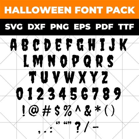 Halloween Font SVG Spooky Font SVG Horror Font Svg Dxf Png Eps