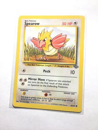 Spearow Jungle Pokemon Card Lp Ebay