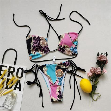 Sexy Micro Bikini Set De Talla Grande Tanga Traje De Baño Mujeres Mini Bikinis Señoras Hater