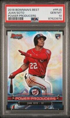 2018 Bowman S Best Juan Soto Rookie PSA 10 Power Producers Refractor RC