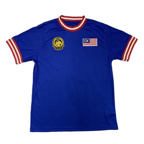 Jersi Harimau Malaya Jersi Malaysia Baju Harimau Malaya Retro 1972 Mens Jersey Blue Shopee