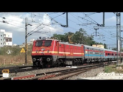 FIRST LHB RUN OF MADURAI CHANDIGARH SF ERODE WAP 4 IN LEAD YouTube