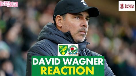 David Wagner Reaction Norwich City Blackburn Rovers The Pink Un